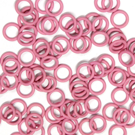 PINK 5mm Rubber Rings / 100 Pack / 16 Gauge AWG / latex free