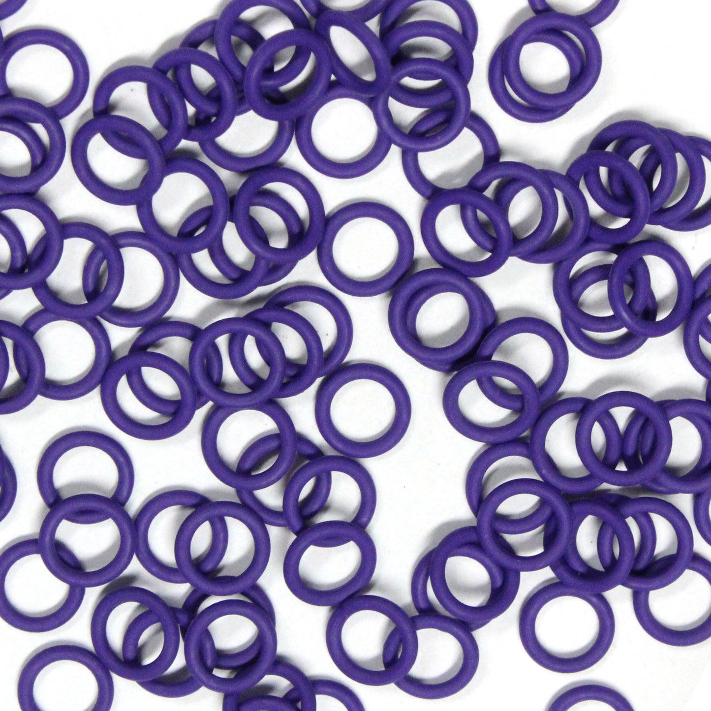 PURPLE 5mm Rubber Rings / 100 Pack / 16 Gauge AWG / latex free