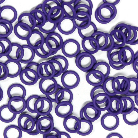 PURPLE 5mm Rubber Rings / 100 Pack / 16 Gauge AWG / latex free
