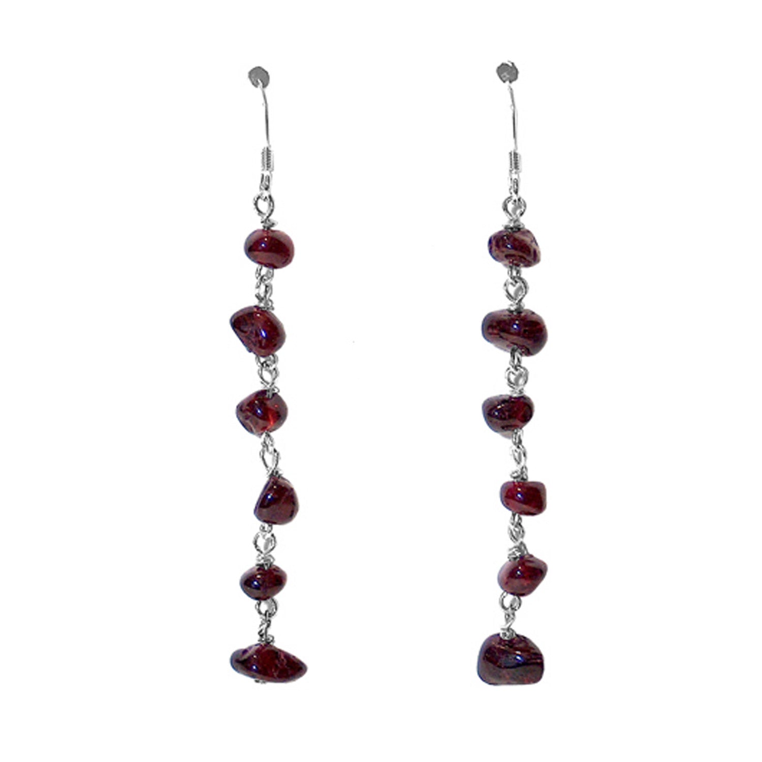 Garnet Earrings - Front View