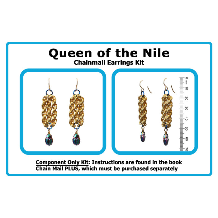 Component Kit for Queen of the Nile Chainmail Earrings