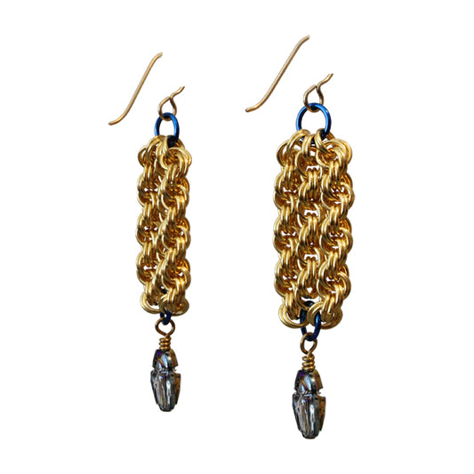 Queen of the Nile Chainmail Earrings