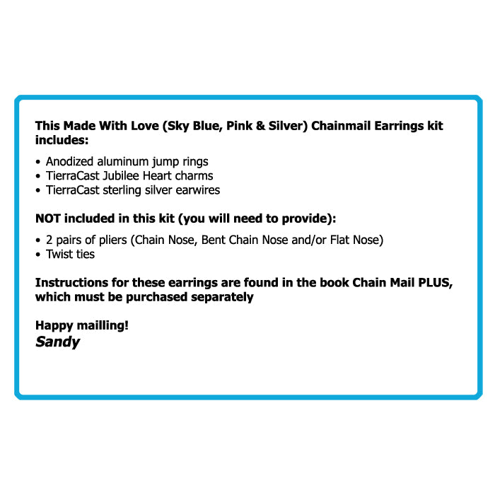 Component Kit for Made With Love Chainmail Earrings