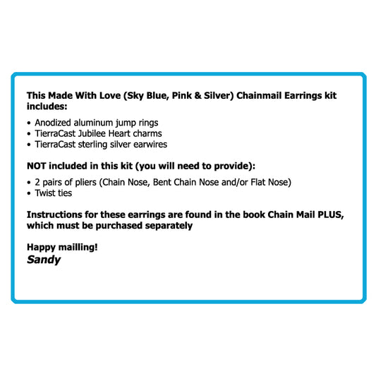 Component Kit for Made With Love Chainmail Earrings