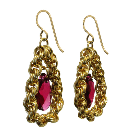 Red Carpet Chainmail Earrings