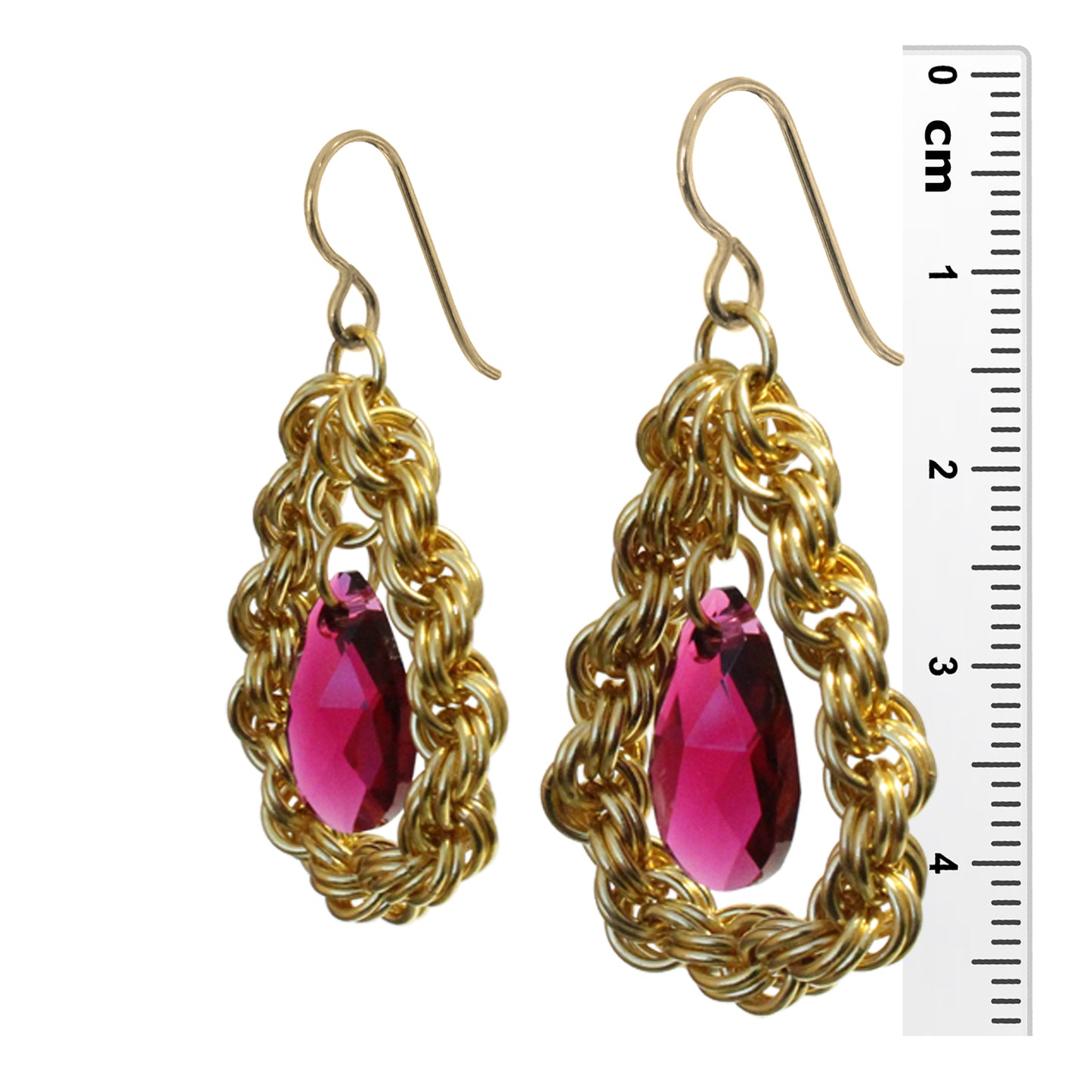 Red Carpet Chainmail Earrings