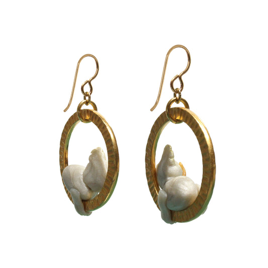 Koala Earrings / 50mm length / gold filled hook earwires