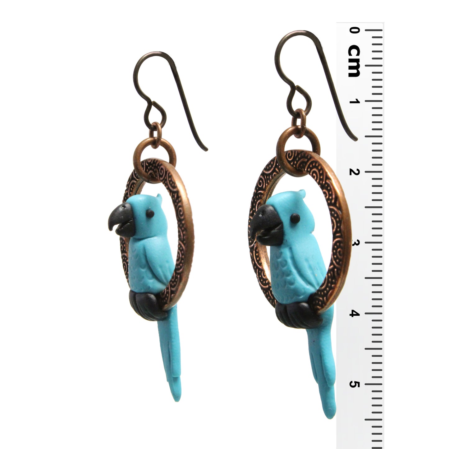 Tropical Macaw Parrot Earrings / 55mm length / choose from 3 colorway options