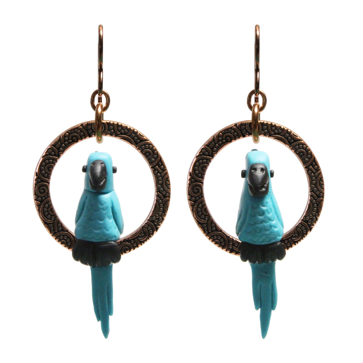 Tropical Macaw Parrot Earrings / 55mm length / choose from 3 colorway options
