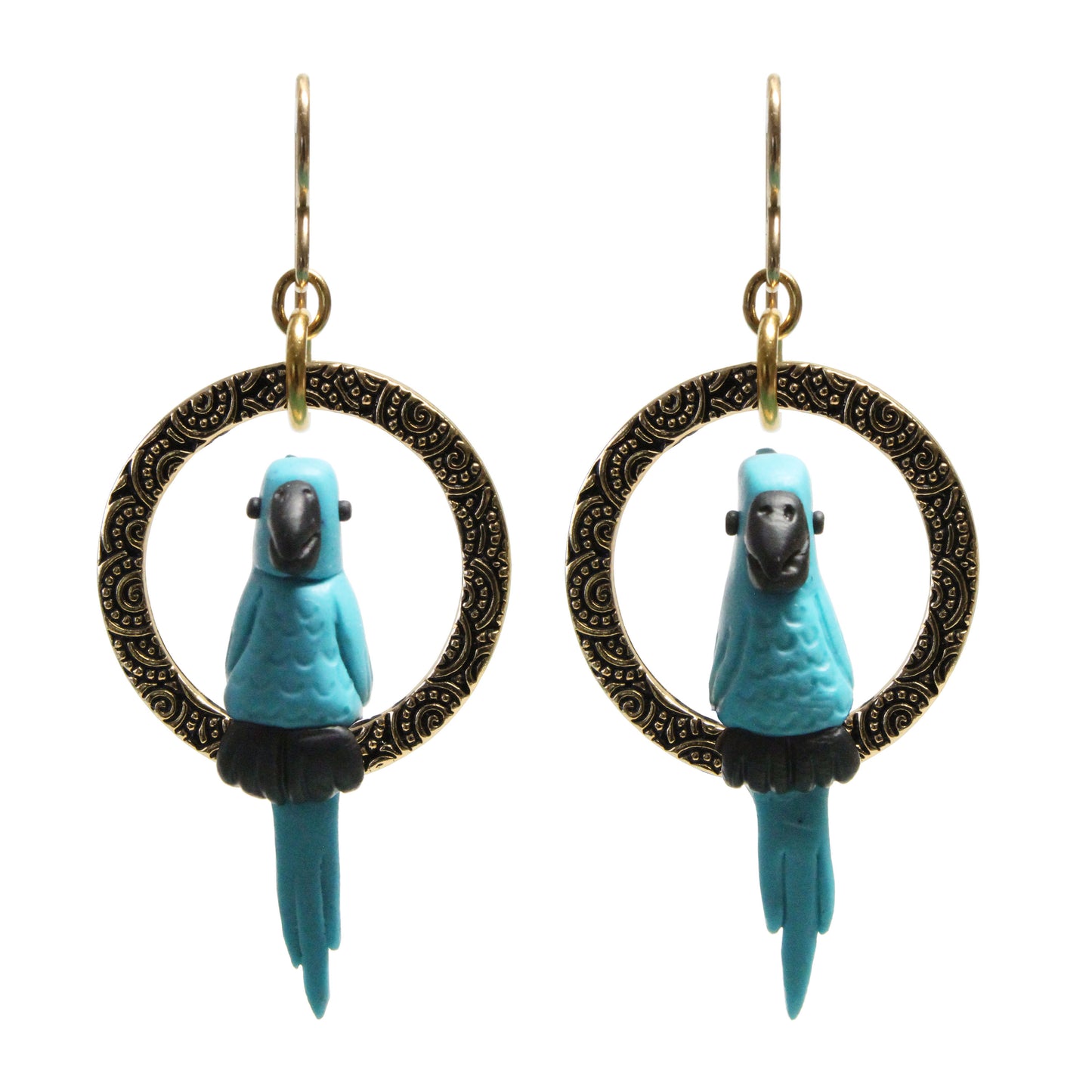 Tropical Macaw Parrot Earrings / 55mm length / choose from 3 colorway options