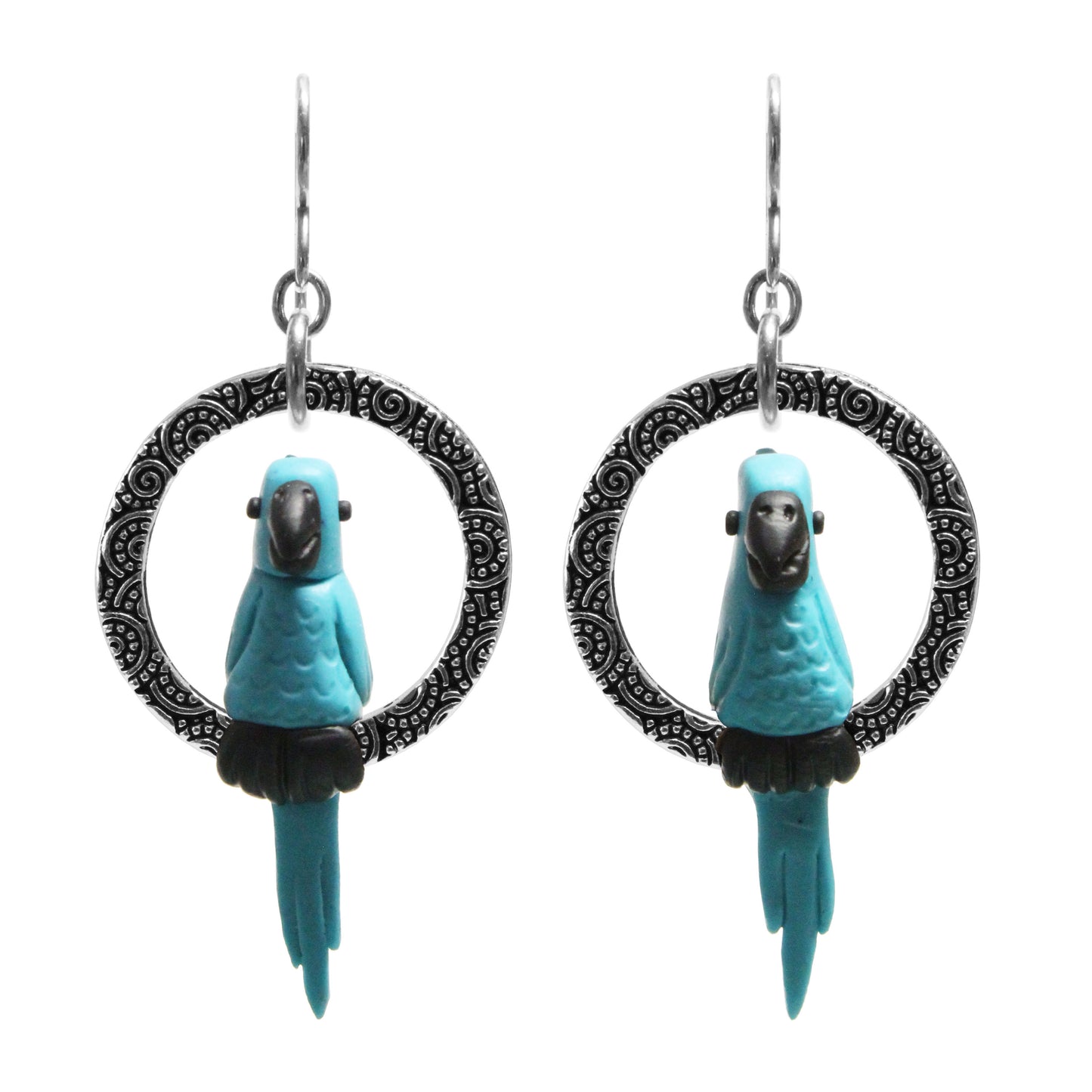 Tropical Macaw Parrot Earrings / 55mm length / choose from 3 colorway options