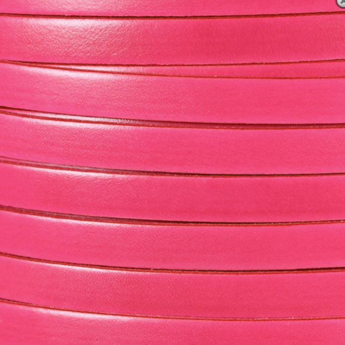 HIBISCUS Italian Dolce Flat Leather Strap / sold by the foot / 10 mm wide x 2 mm thick