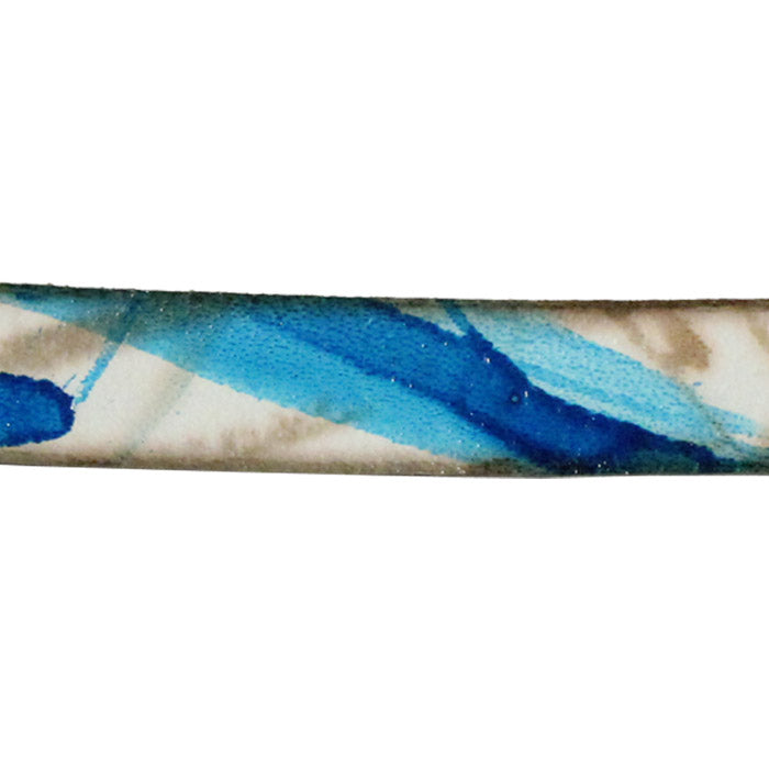 TURQUOISE BRONZE 10mm Flat Leather Strap / sold by the foot / 10 mm wide x 2 mm thick