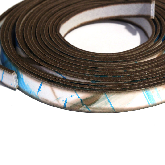 TURQUOISE BRONZE 10mm Flat Leather Strap / sold by the foot / 10 mm wide x 2 mm thick