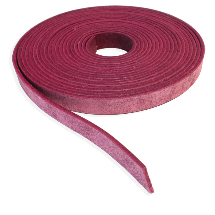 PLUM Vintage Mediterranean Flat Leather Strap / sold by the foot / 10 mm wide x 2 mm thick