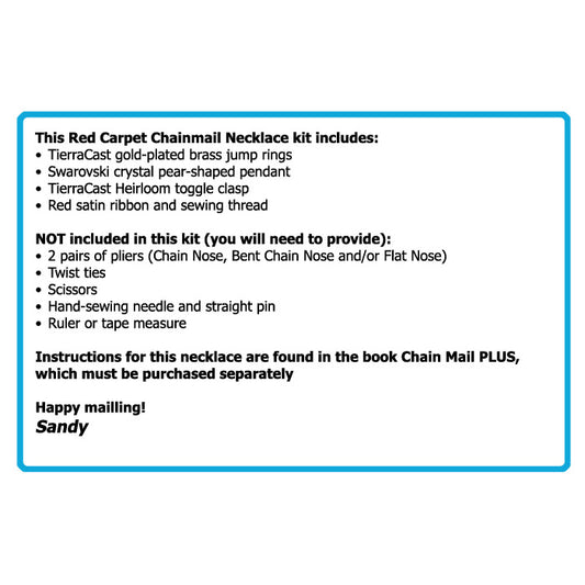 Component Kit for Red Carpet Chainmail Necklace