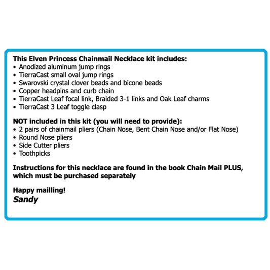 Component Kit for Elven Princess Chainmail Necklace