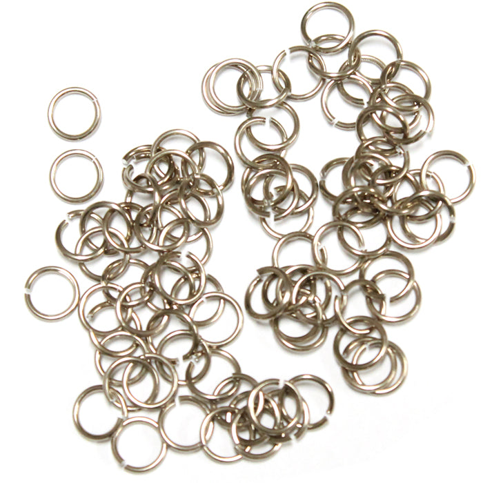 SHINY CHAMPAGNE 4mm 20 GA Jump Rings / 5 Gram Pack (approx 240) / sawcut round open anodized aluminum