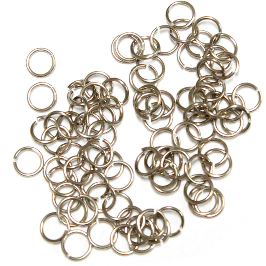 SHINY CHAMPAGNE 4mm 20 GA Jump Rings / 5 Gram Pack (approx 240) / sawcut round open anodized aluminum