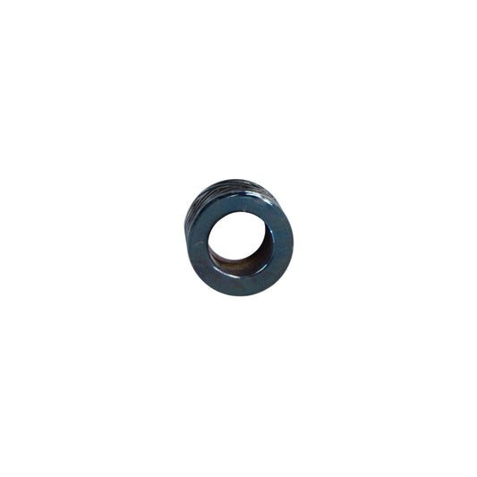Geometric Stainless Steel Cylinder Bead / sold individually / blue color / 10 x 10 x 6mm ID / electroplated finish