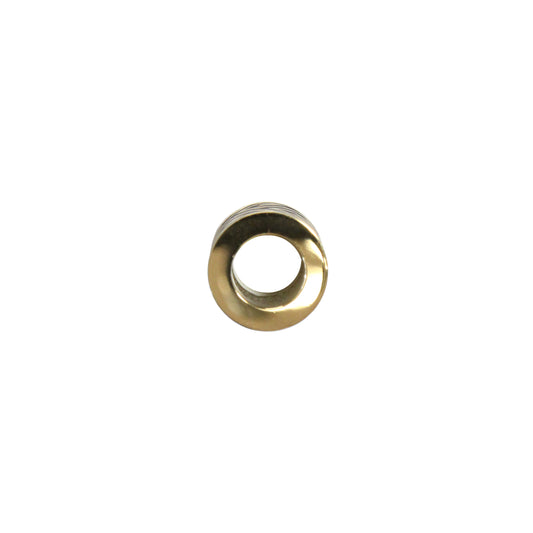 Geometric Stainless Steel Cylinder Bead / sold individually / gold color / 10 x 10 x 6mm ID / electroplated finish