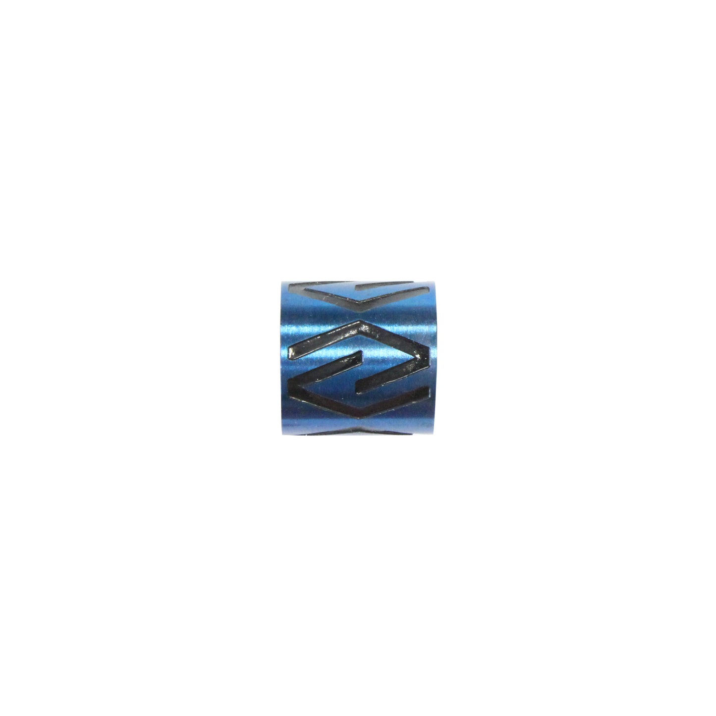 Geometric Stainless Steel Cylinder Bead / sold individually / blue color / 10 x 10 x 6mm ID / electroplated finish