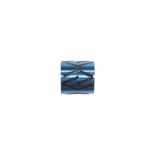 Geometric Stainless Steel Cylinder Bead / sold individually / blue color / 10 x 10 x 6mm ID / electroplated finish