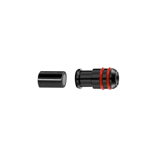 Magnetic Clasp with rubber rings / sold individually / black color / 20 x 10 x 6mm ID / electroplated finish