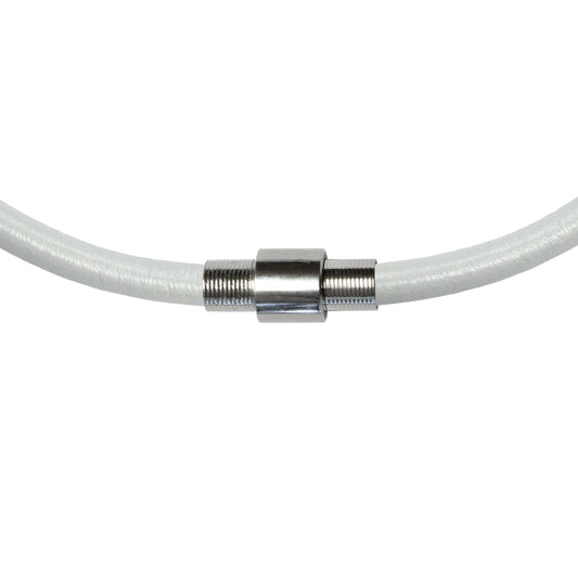 Stainless Steel Ribbed Magnetic Clasp / sold individually / silver color / 23 x 10 x 6mm ID / electroplated finish