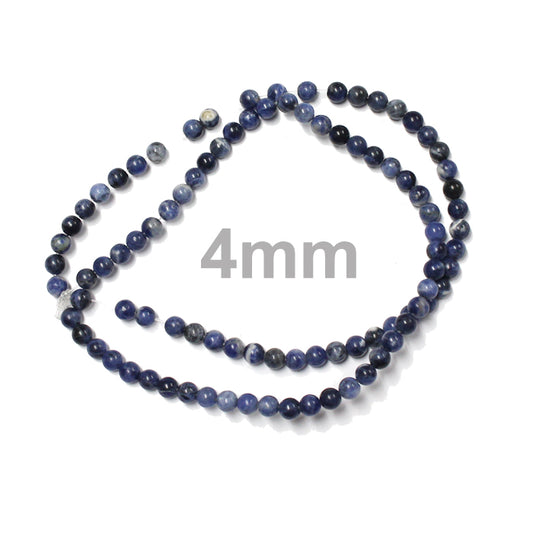 Sodalite / 16" Strand / natural / smooth round stone beads