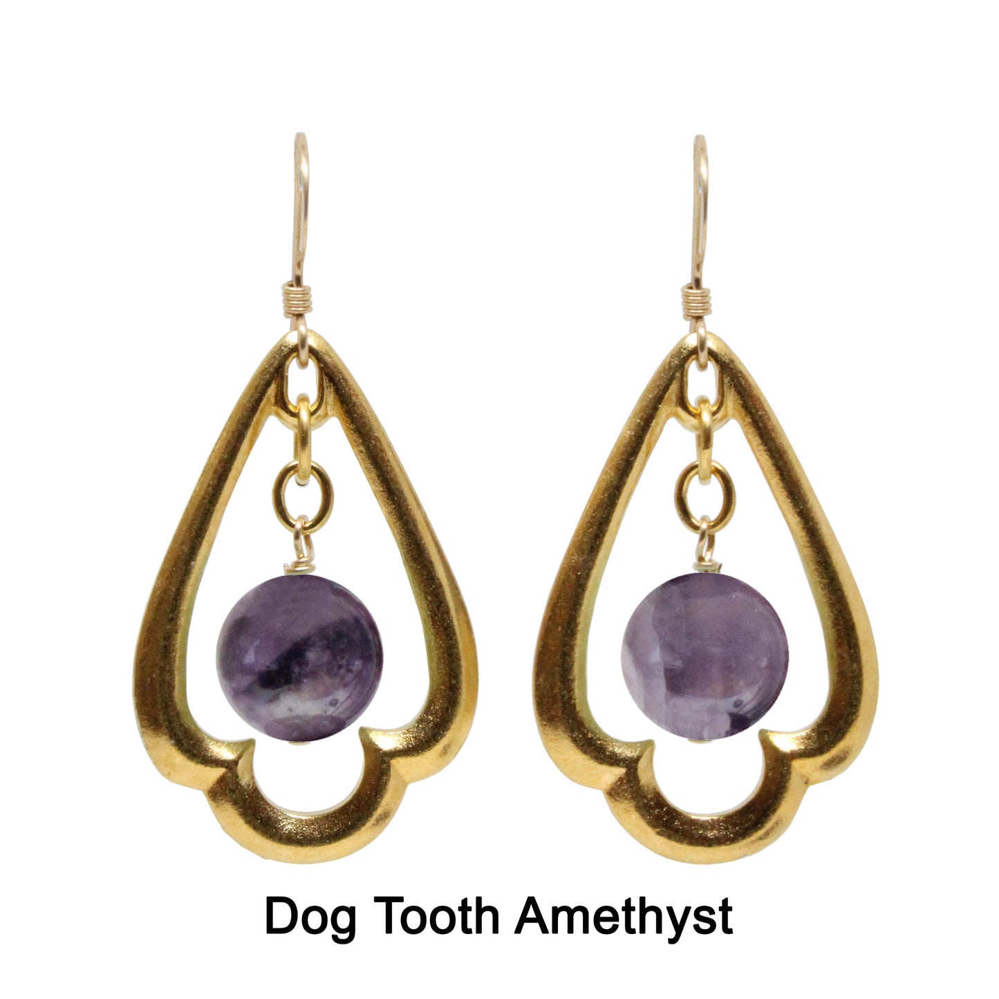Kit for Trefoil Earrings with pewter trefoils and gemstone of your choice / includes step-by-step instructions / tools sold separately