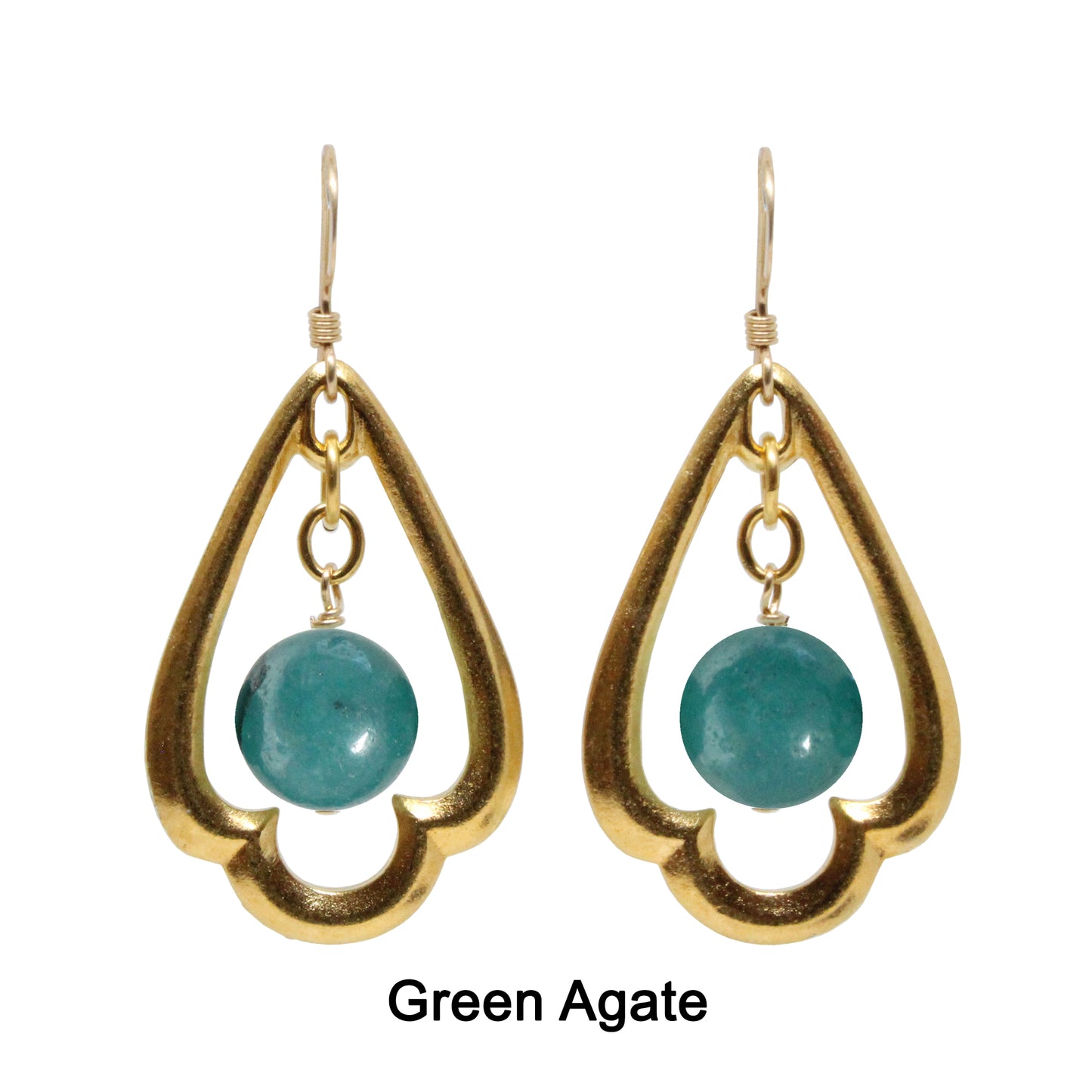 Kit for Trefoil Earrings with pewter trefoils and gemstone of your choice / includes step-by-step instructions / tools sold separately