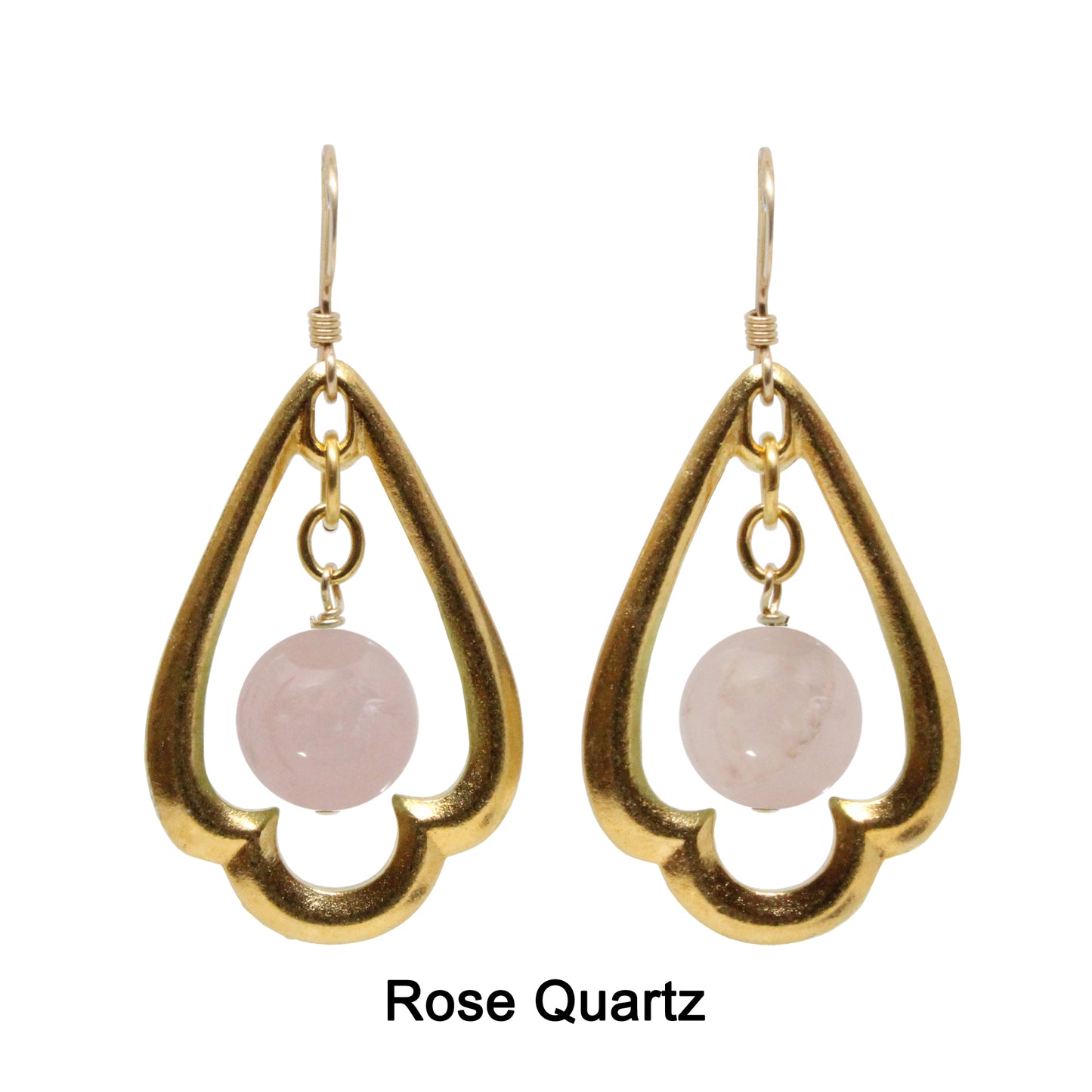 Kit for Trefoil Earrings with pewter trefoils and gemstone of your choice / includes step-by-step instructions / tools sold separately