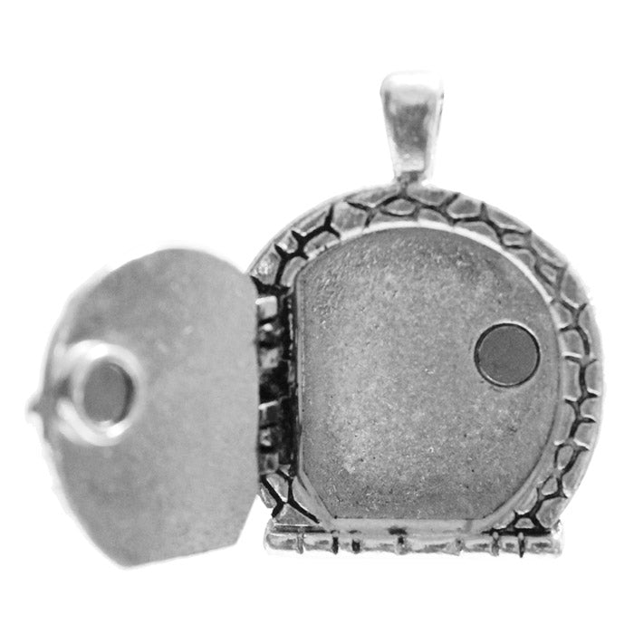 Magnetic Fairy Door Locket Pendant / 32mm magnetic door opens for pictures, secrets or wishes / use as charm, pendant or locket