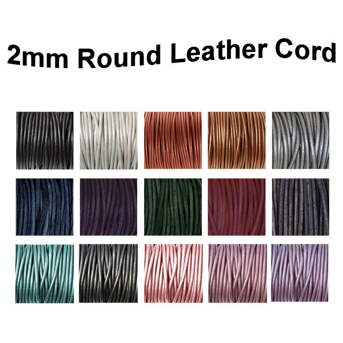 2mm Round Leather Cord