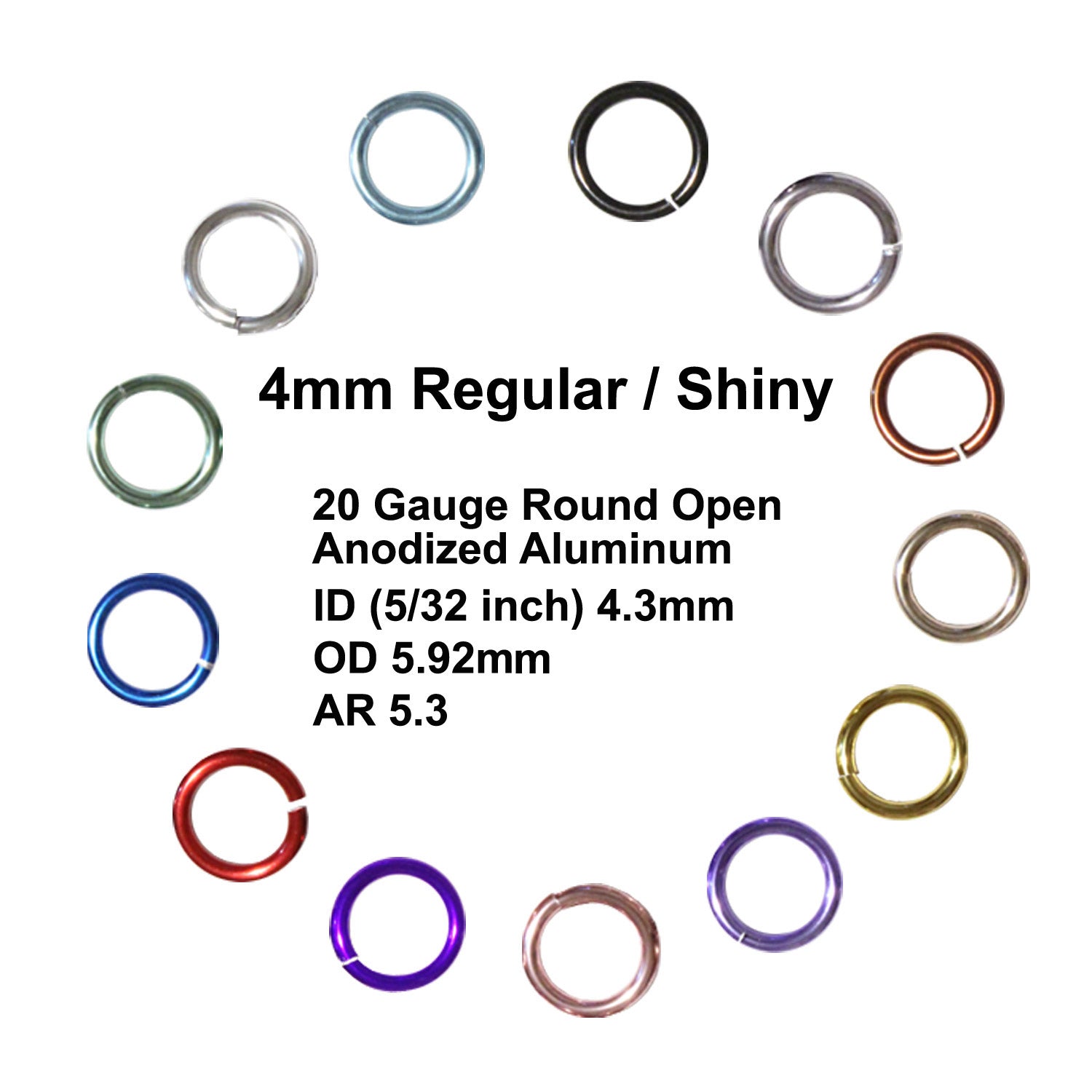 4mm - 20 GA Jump Rings