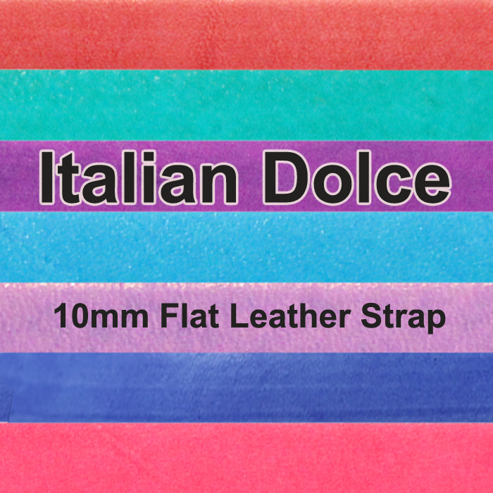 Italian Dolce 10mm Flat Leather Strap