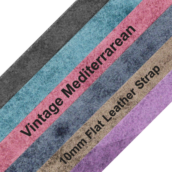 Vintage Mediterranean 10mm Flat Leather Strap