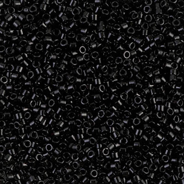 Miyuki Delica 11/0 Seed Beads –  BLACK / GREY
