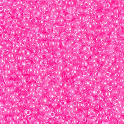 11/0 Luminous Hot Pink Color Lined Miyuki Round Seed Beads
