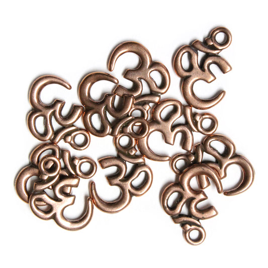 TierraCast 18mm OM Charm  with an antique copper finish / 10 Pack