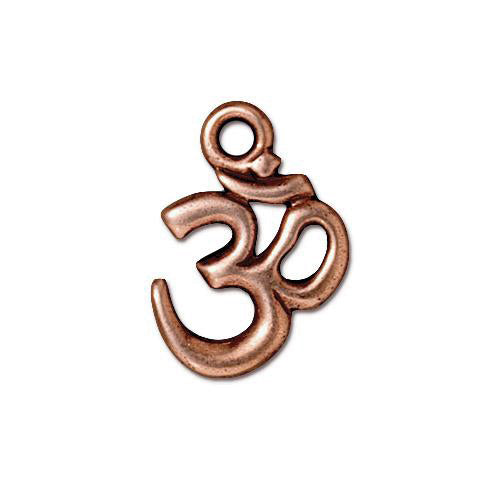 TierraCast 18mm OM Charm  with an antique copper finish