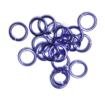 SHINY DARK BLUE PURPLE 10mm 12 GA Jump Rings