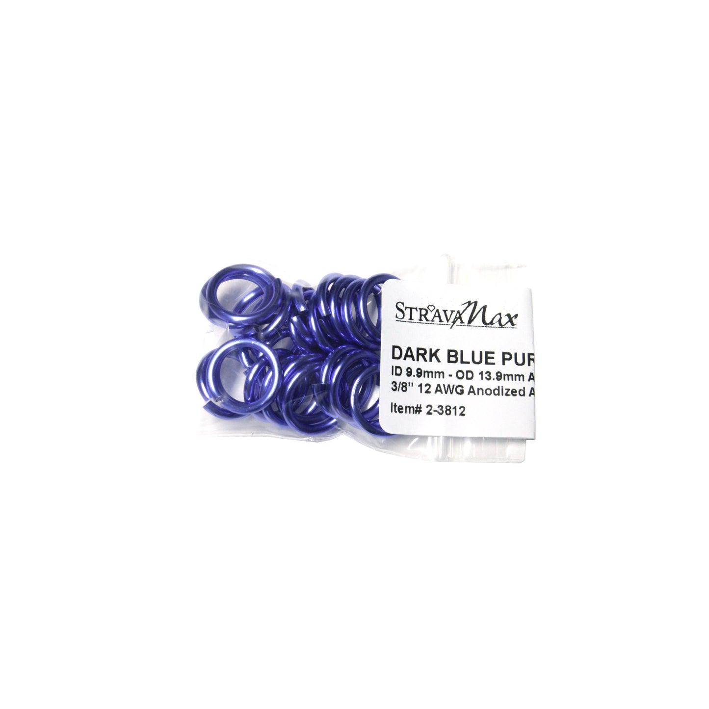 SHINY DARK BLUE PURPLE 10mm 12 GA Jump Rings / 25 Pack
