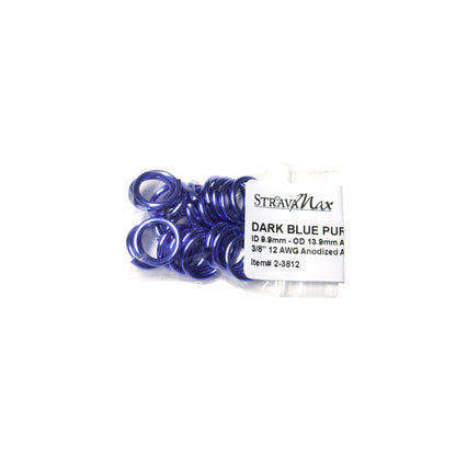 SHINY DARK BLUE PURPLE 10mm 12 GA Jump Rings / 25 Pack