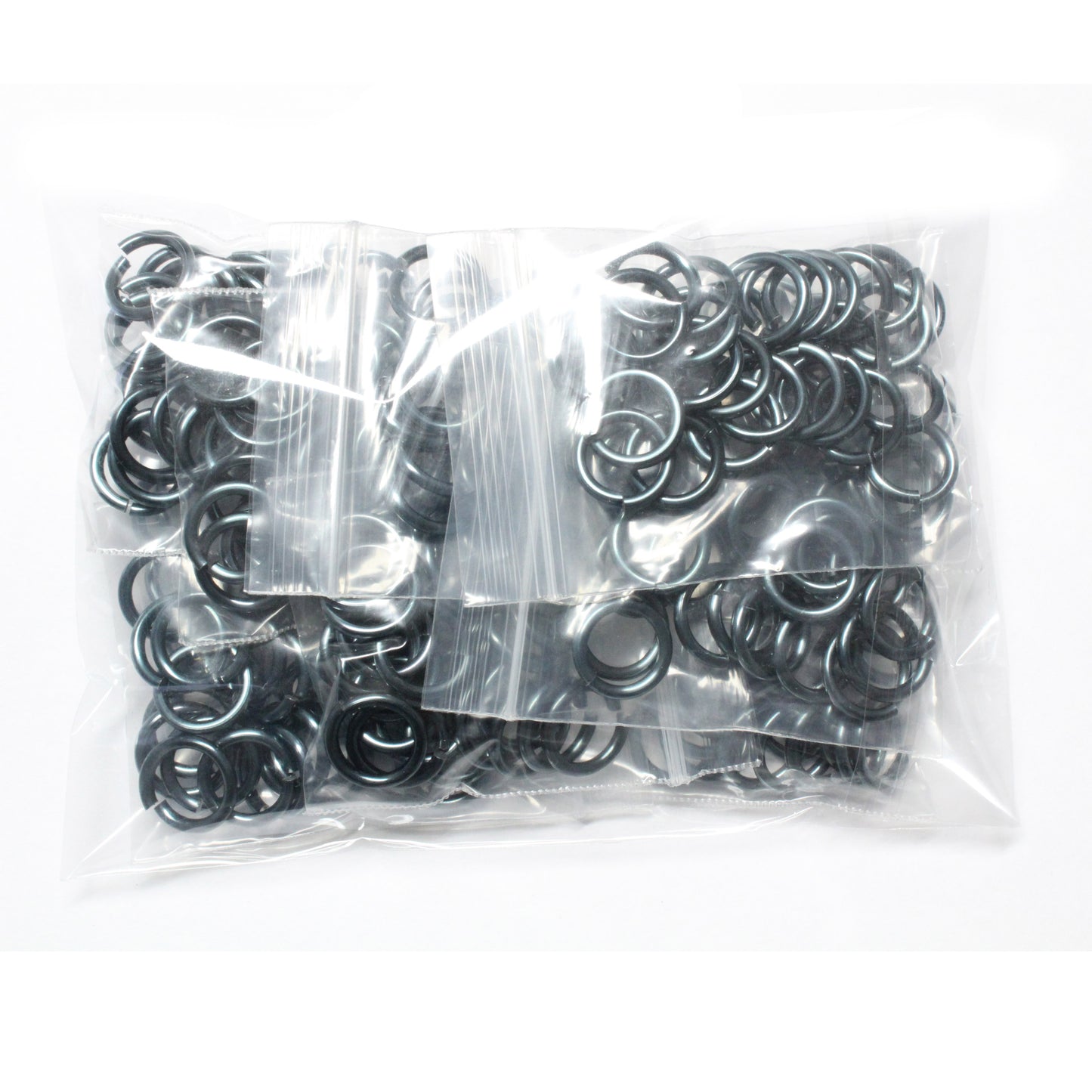 SHINY DARK TEAL 10mm 12 GA Jump Rings / 250 Pack / sawcut round open anodized aluminum