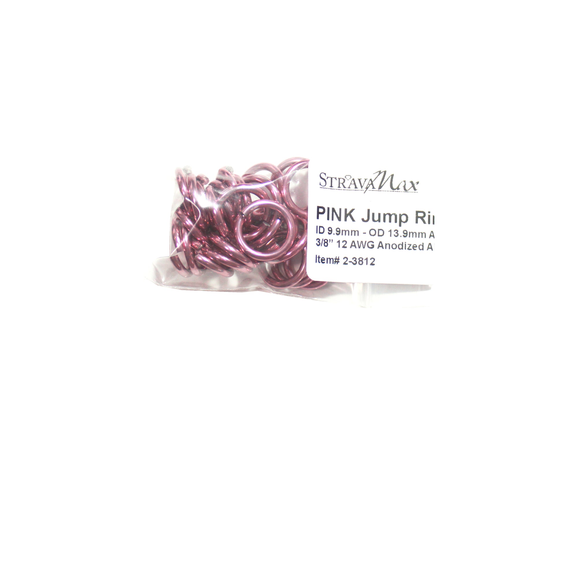 SHINY PINK 10mm 12 GA Jump Rings / 25 Pack