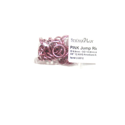 SHINY PINK 10mm 12 GA Jump Rings / 25 Pack