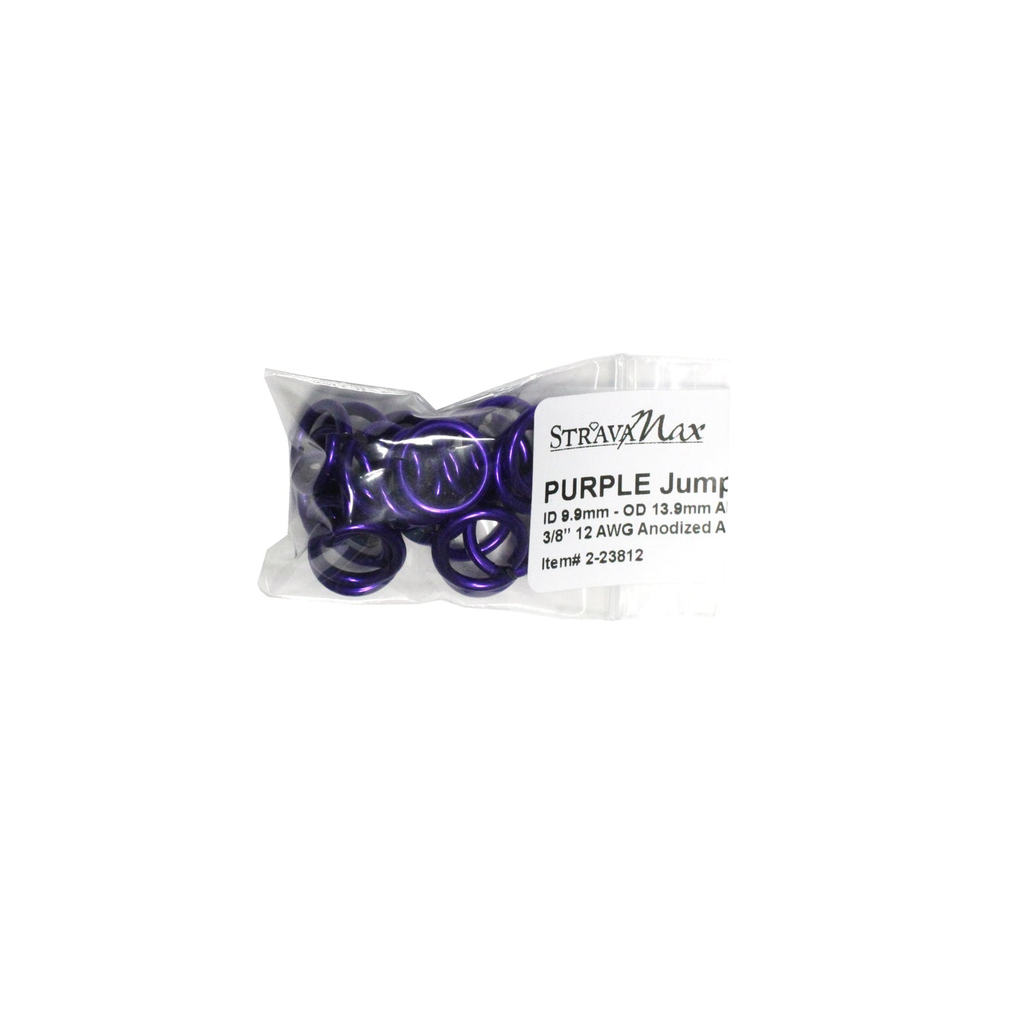 SHINY PURPLE 10mm 12 GA Jump Rings - 25 Pack
