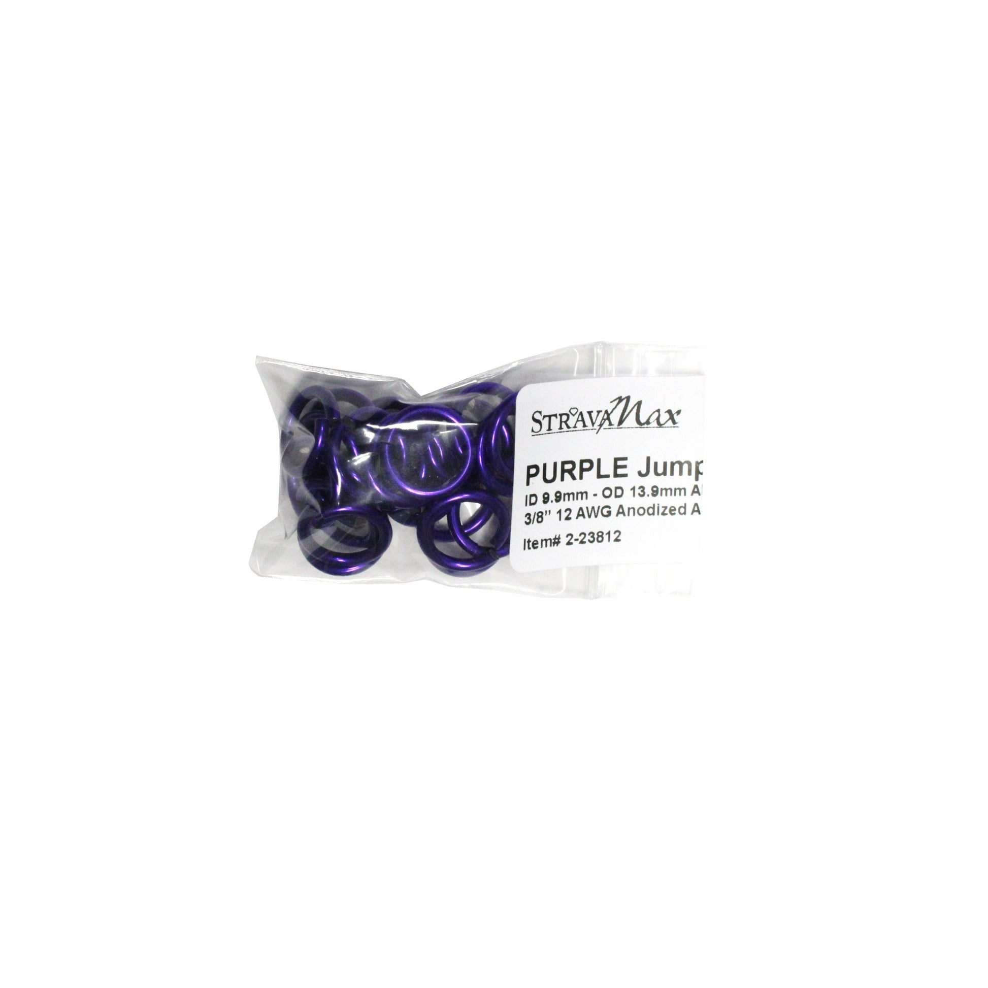 SHINY PURPLE 10mm 12 GA Jump Rings - 25 Pack